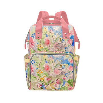 Spring Vibes Rose Multi-Function Diaper Backpack/Diaper Bag