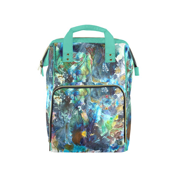 Rhapsody of Spring Turquoise Multi-Function Travel Diaper Bag-Large