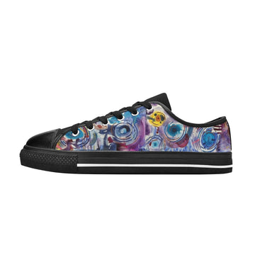 Circles on Water Men's Classic Canvas Shoes (Model 018)