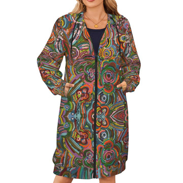 Fall Fiesta Women's Long Hooded Coat