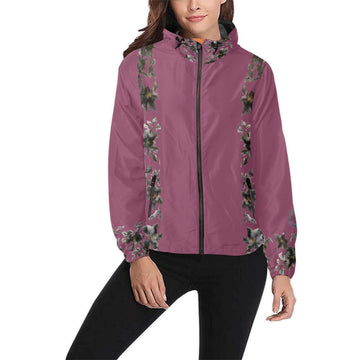Flower Power Magenta Unisex All Over Print Windbreaker (Model H23)