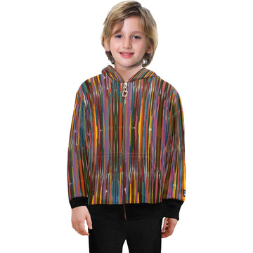 Power Stripes Big Boys' Zip Up Hoodie (H58)