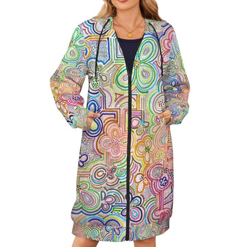 Summer Thrills Women's Long Hooded Coat