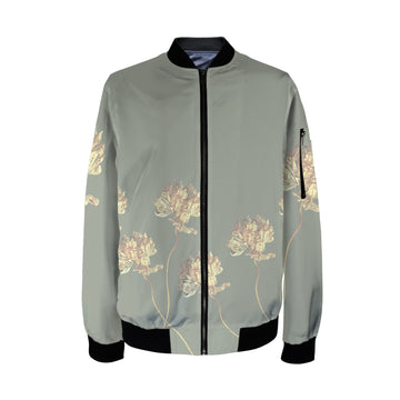 Single Tulip Sage Tall Ladies Bomber Jacket
