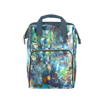 Rhapsody of Spring Sea Green Multi-Function Travel Diaper Bag-Large