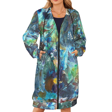 Rhapsody of Spring Women's Long Hooded Coat