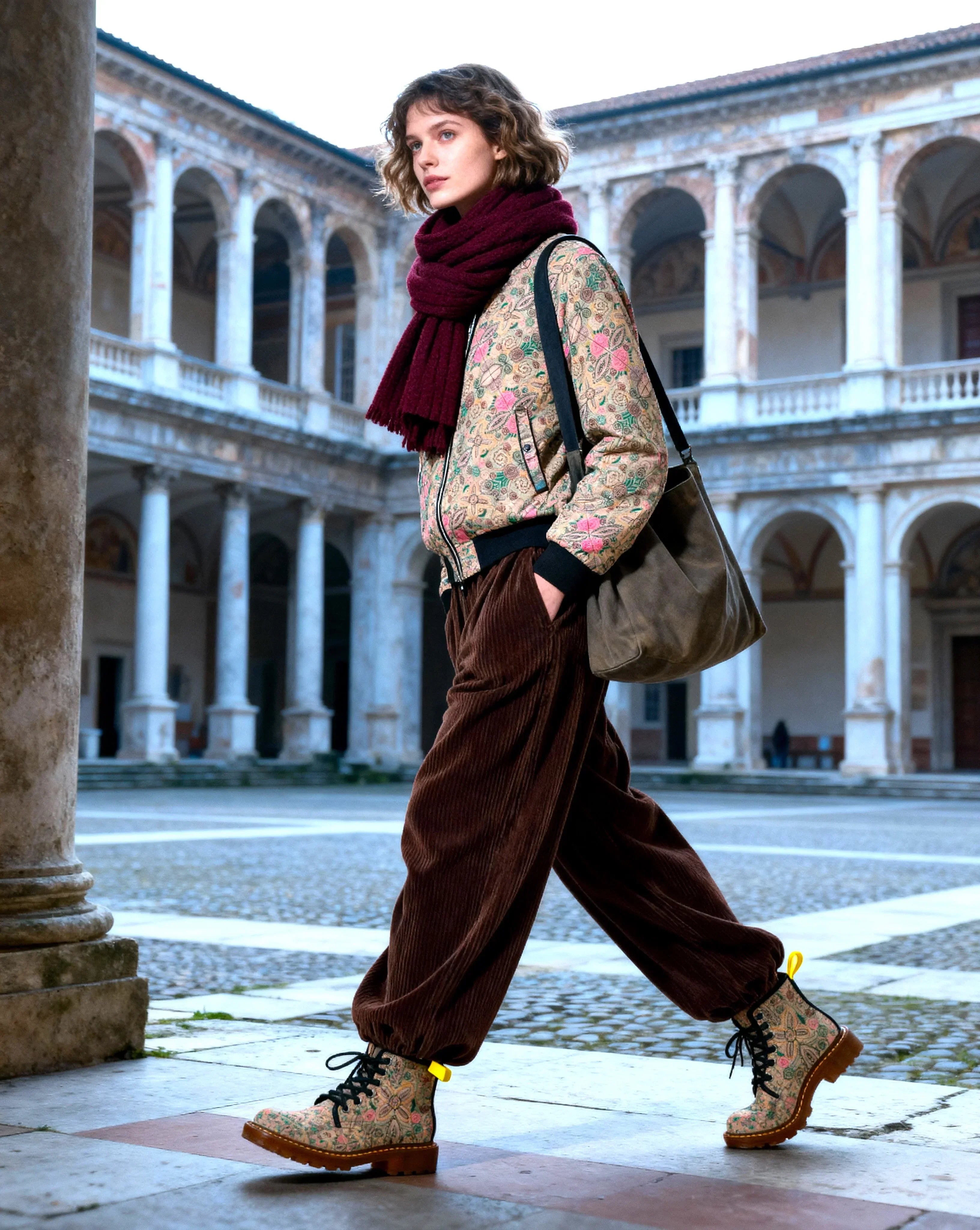 Venetian Rose Warm Bomber Jacket
