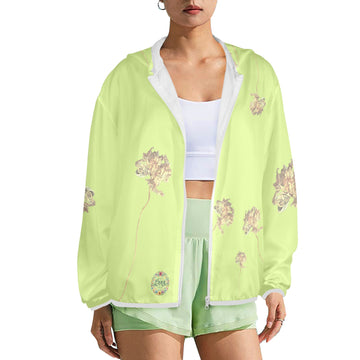 Single Tulip Lime Women's Lightweight Sun Protection Hoodie