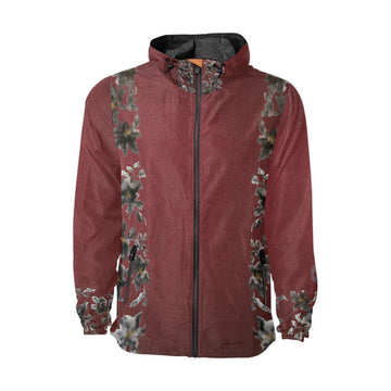 Burgundy Castle Flowers 2 Unisex Windbreaker