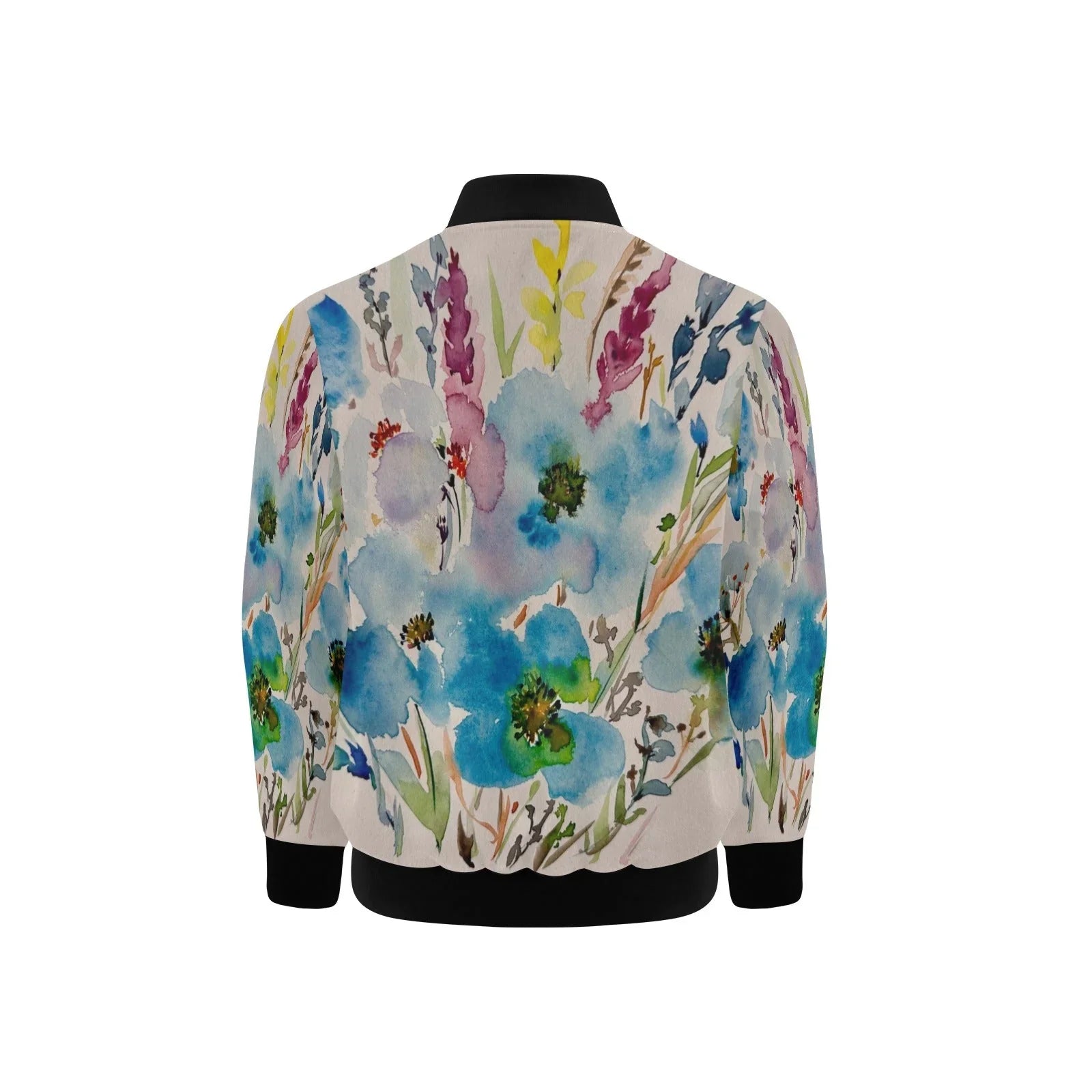 Blue Poppies Kids' lined My City Bomber Jacket with Pockets - Lana Art Sweden