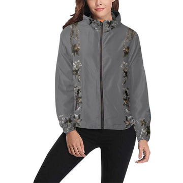 Flower Power Gris Unisex Windbreaker