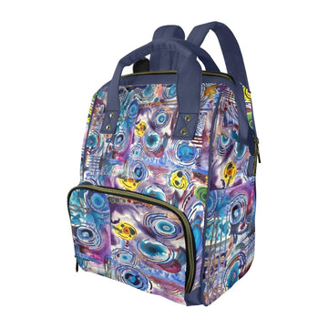 Circles on Water Multifunction Diaper Bag, Backpack - Lana Art Sweden