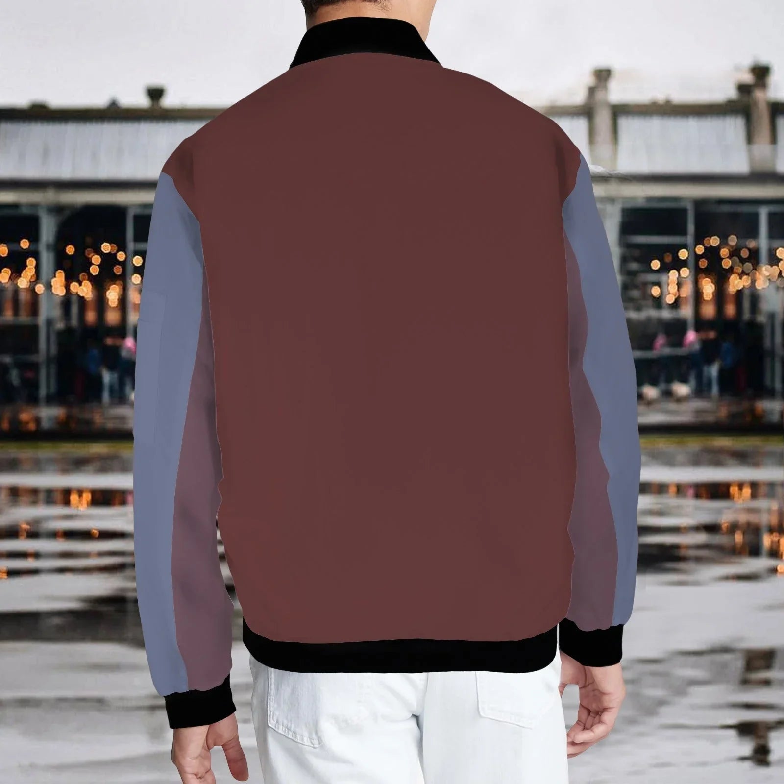 Dusk Cherry Chocolate Men's Bomber Jacket - Lana Art Sweden