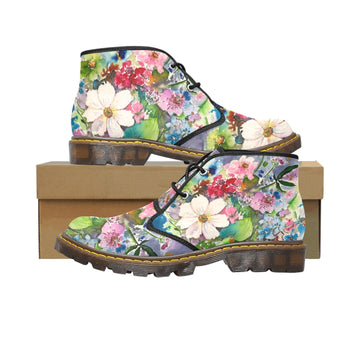 Damen-Stiefel aus Canvas mit mittlerem Schaft