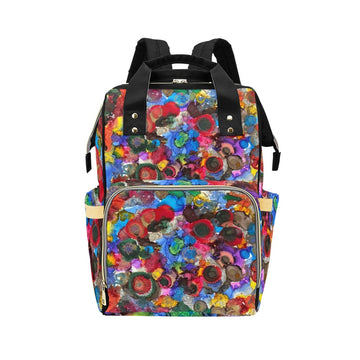 Cosmic Blooms Noir Multi-Function Diaper Backpack/Diaper Bag