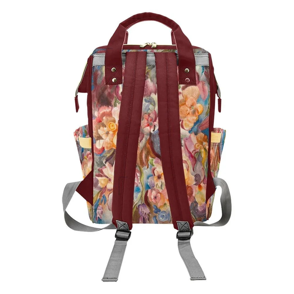 Fall Fiesta Mauve Wine Multi - Function Backpack - Lana Art Sweden