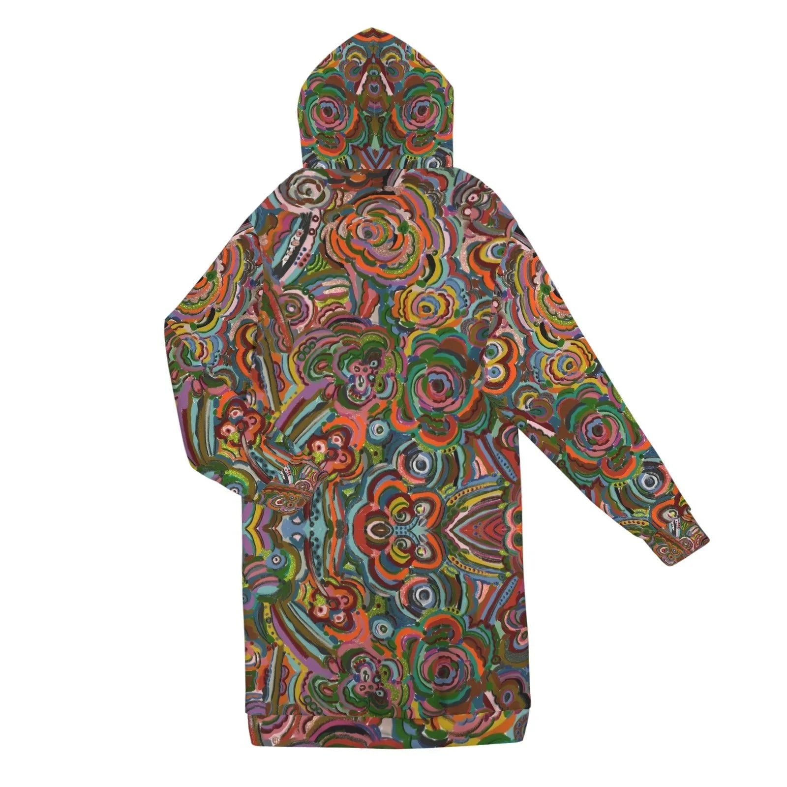 Fall Fiesta Women's Long Hooded Jacket - Lana Art Sweden