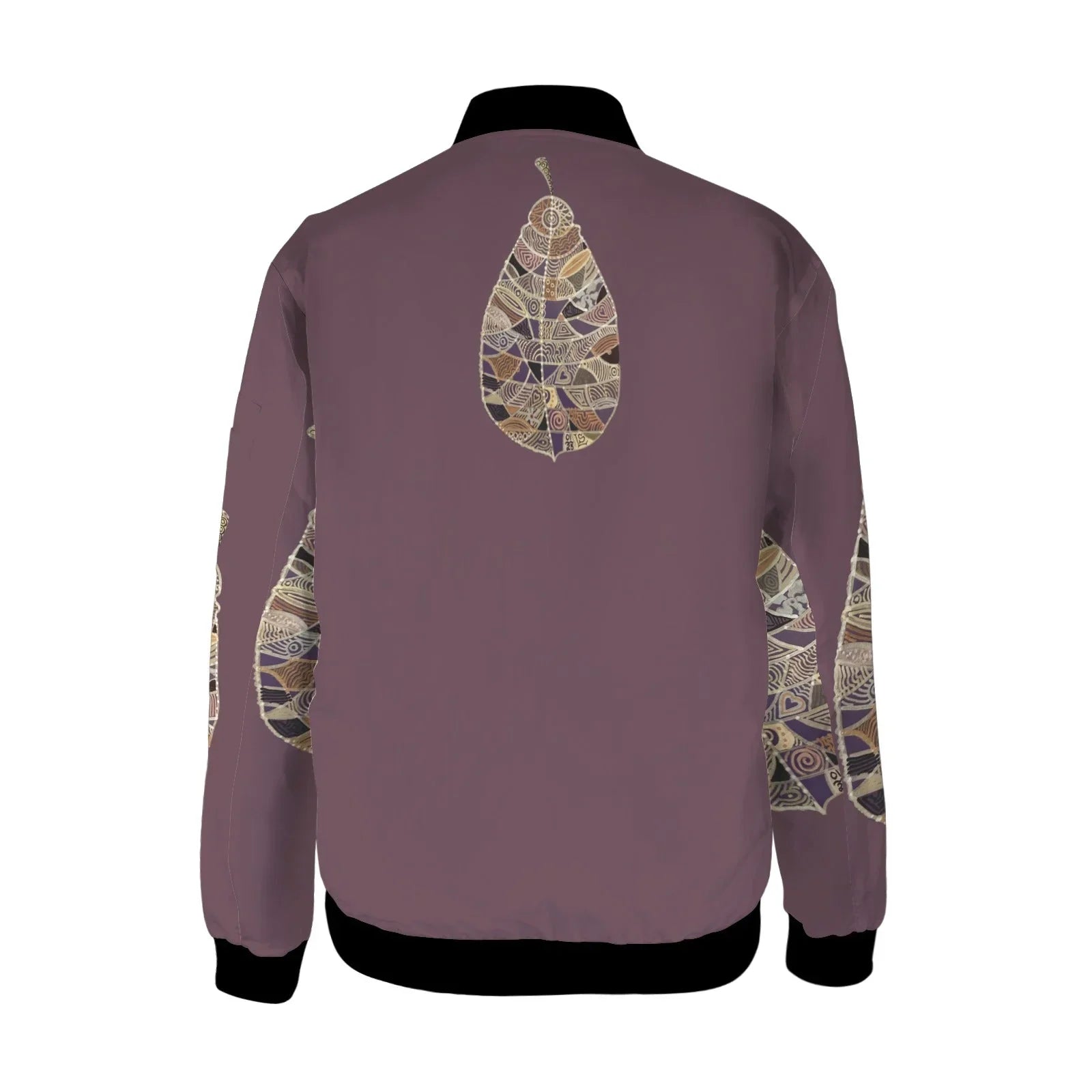Fantasy Leaf Dusk Tall Ladies Bomber Jacket - Lana Art Sweden