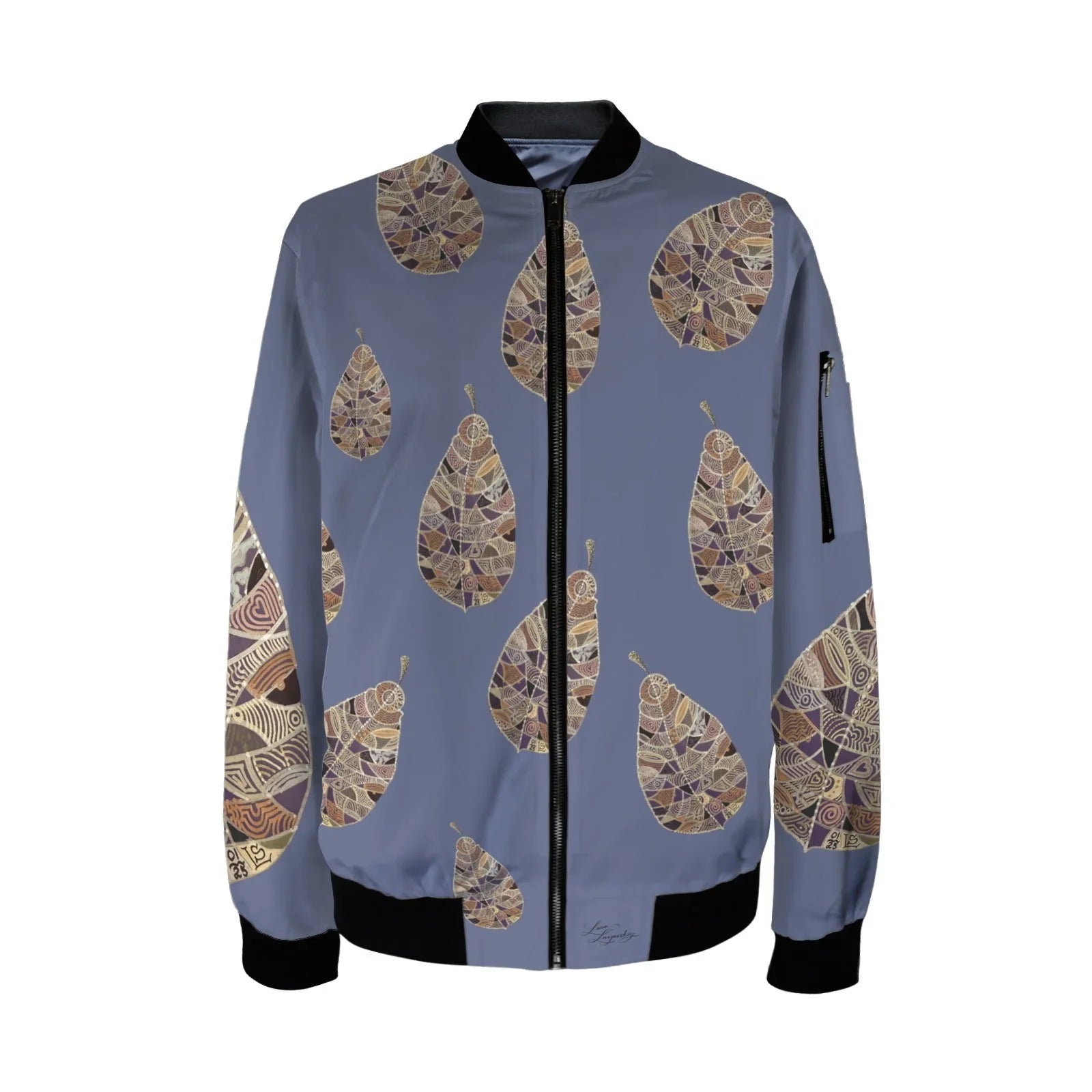 Fantasy Leaf Future Dusk Tall Ladies Bomber Jacket - Lana Art Sweden