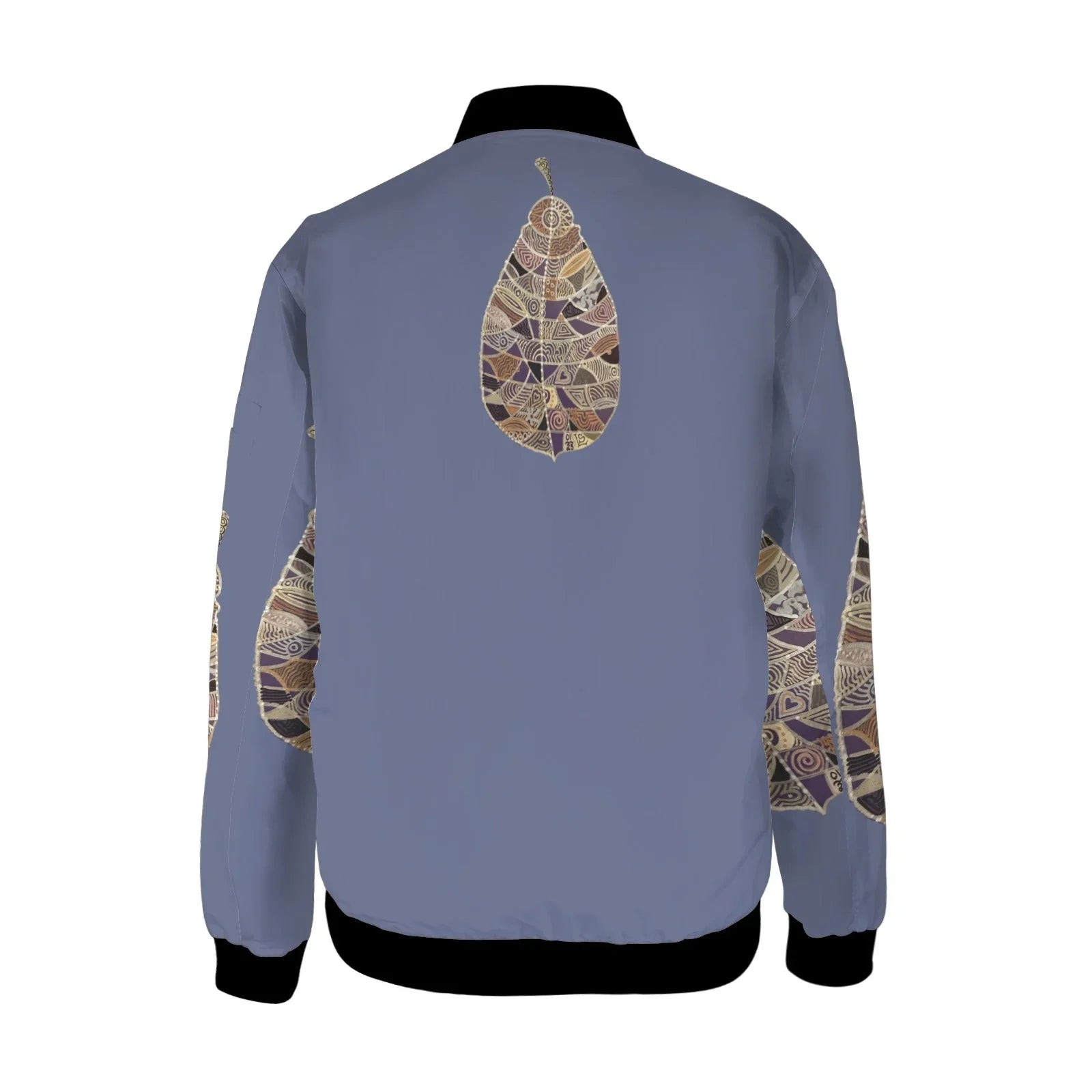 Fantasy Leaf Future Dusk Tall Ladies Bomber Jacket - Lana Art Sweden