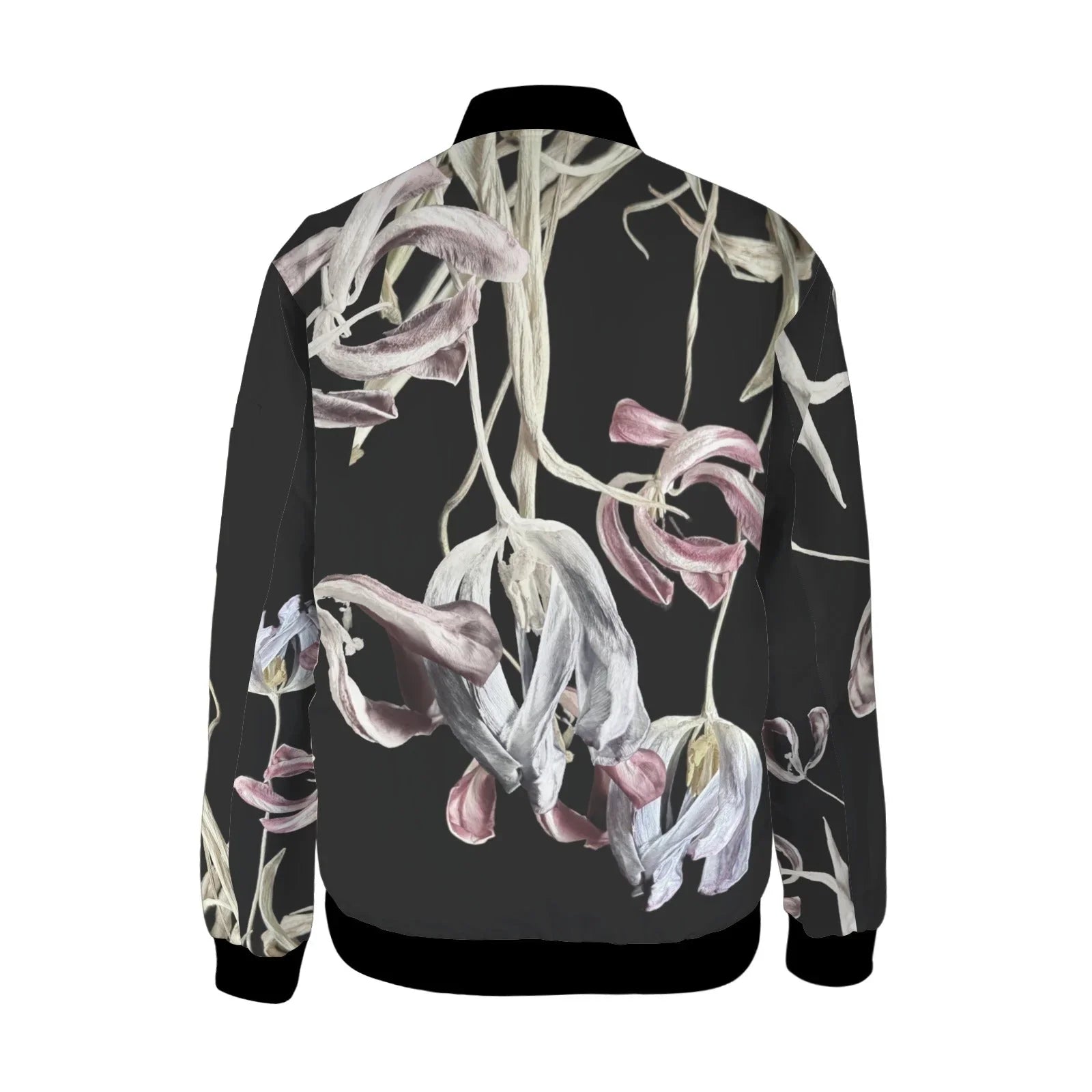 Four Tulips Drama Tall Ladies Bomber Jacket - Lana Art Sweden