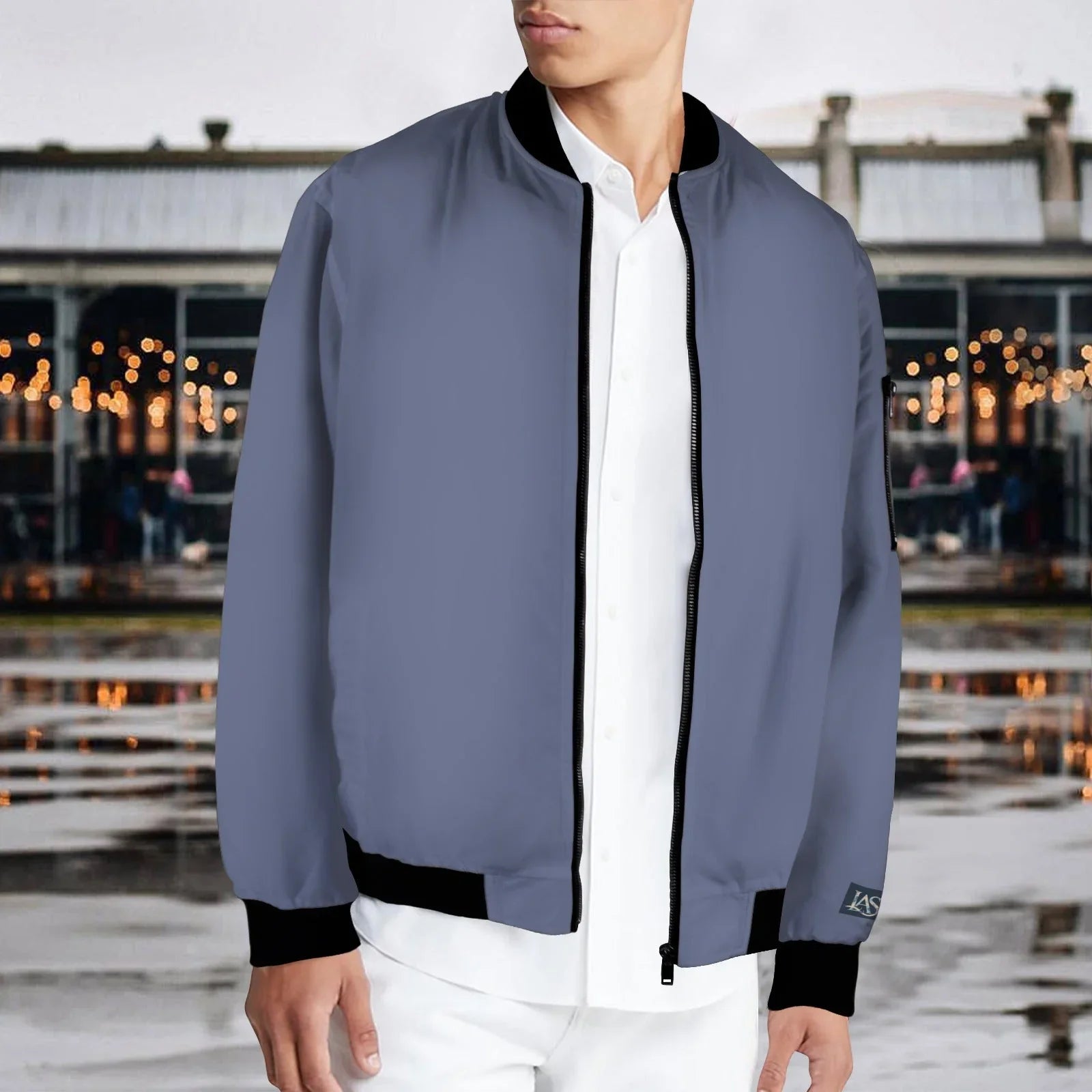 Future Dusk Solid Men's Bomber Jacket - Lana Art Sweden