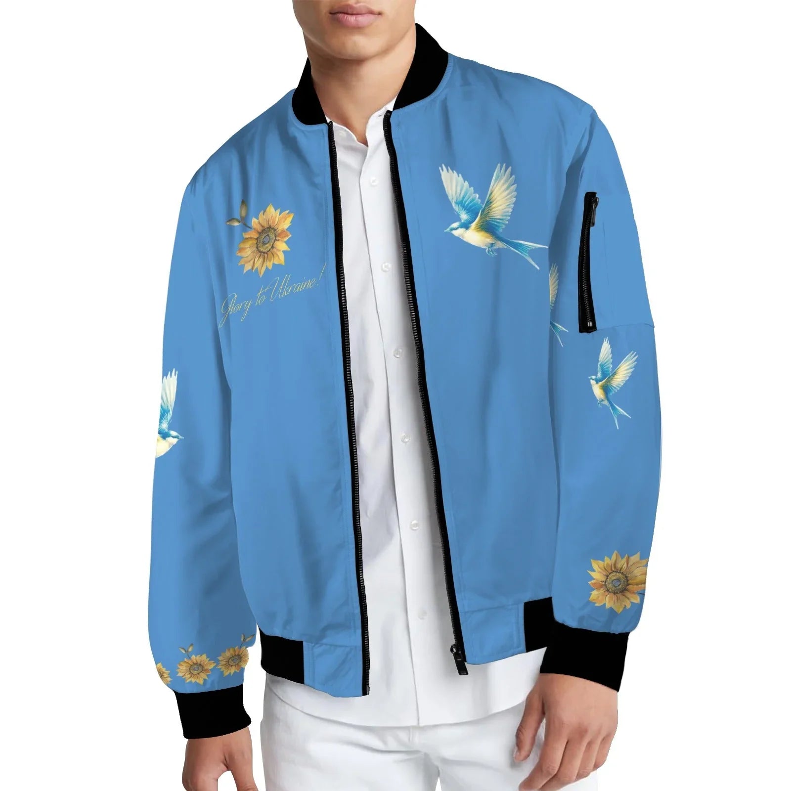 Glory to Ukraine Men's Bomber Jacket - Lana Art Sweden
