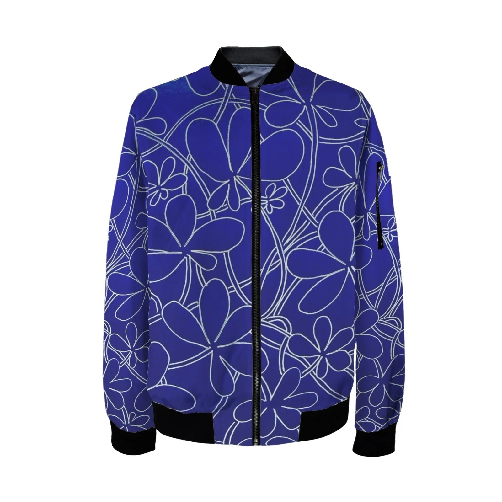 Infinity Bloom Tall Ladies Bomber Jacket - Lana Art Sweden