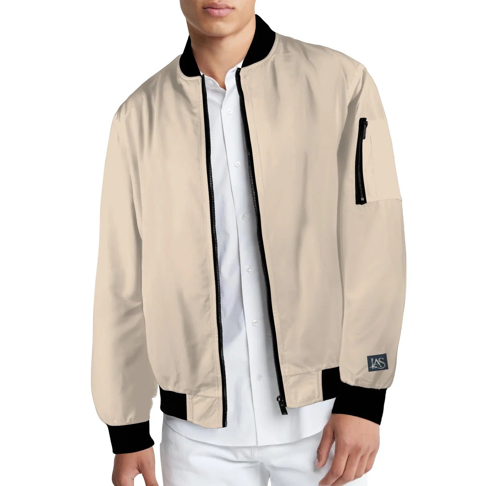 Ivory Sage Men's Bomber Jacket - Lana Art Sweden