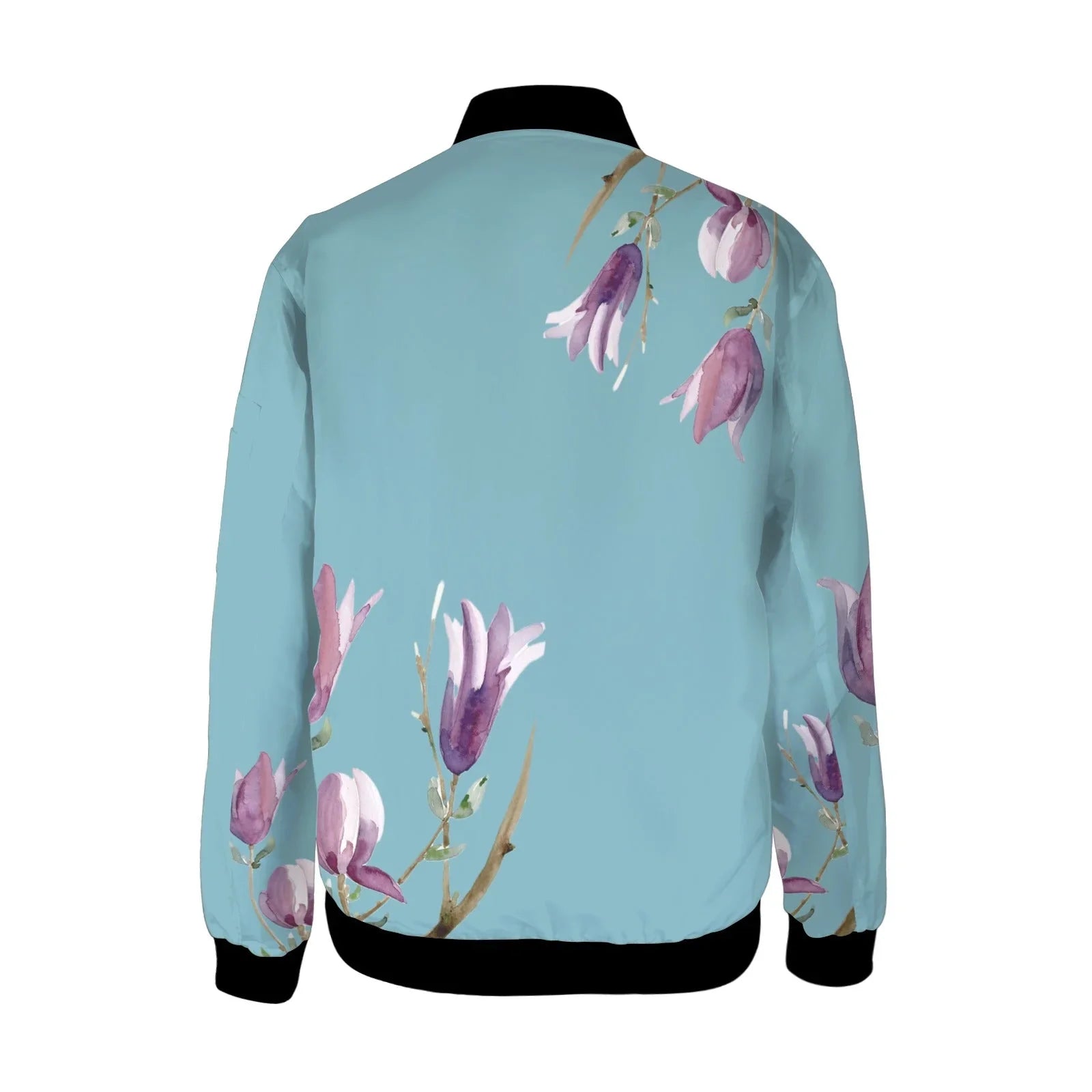 Magnolia Celestial Tall Ladies Bomber Jacket - Lana Art Sweden