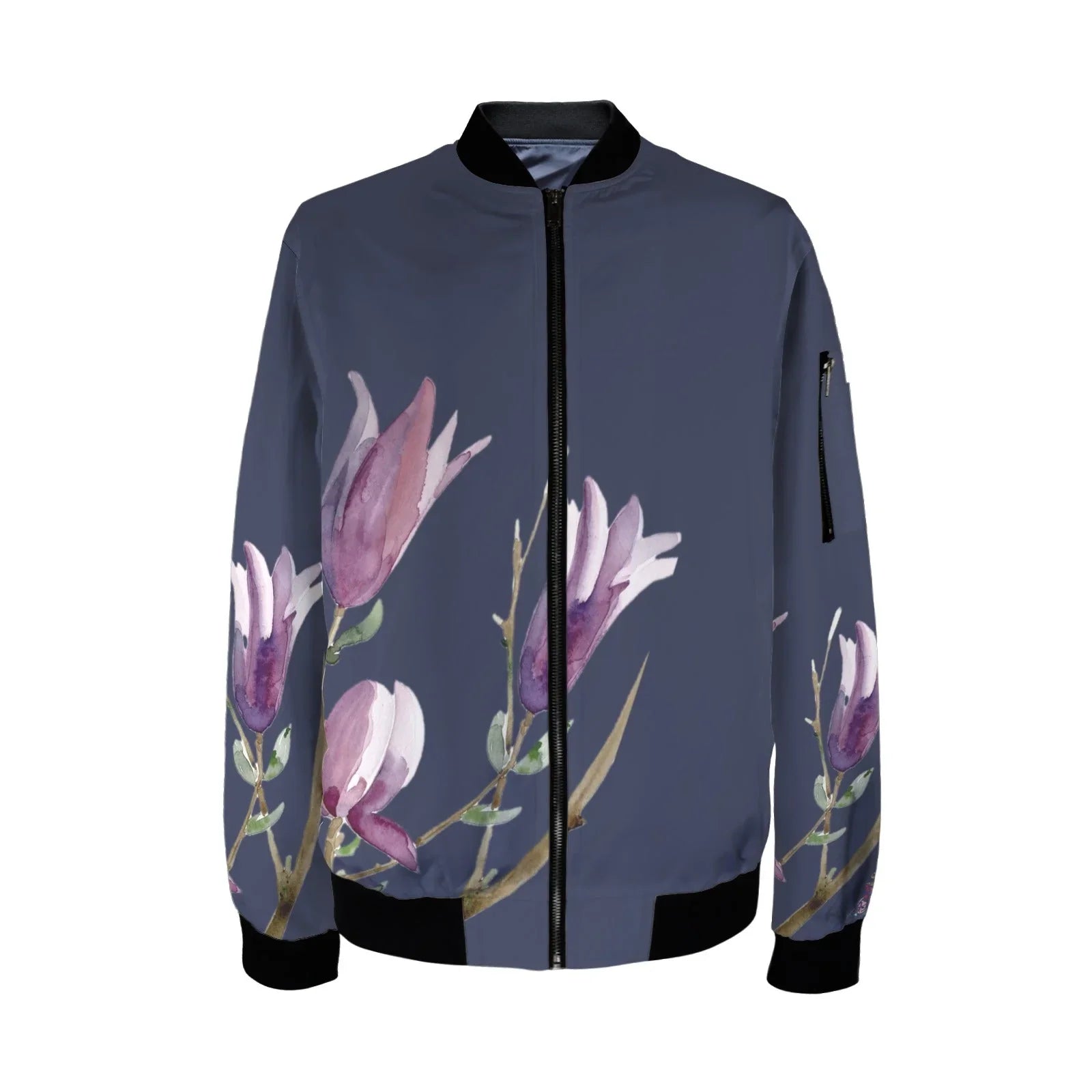 Magnolia Future Dusk Tall Ladies Bomber Jacket - Lana Art Sweden