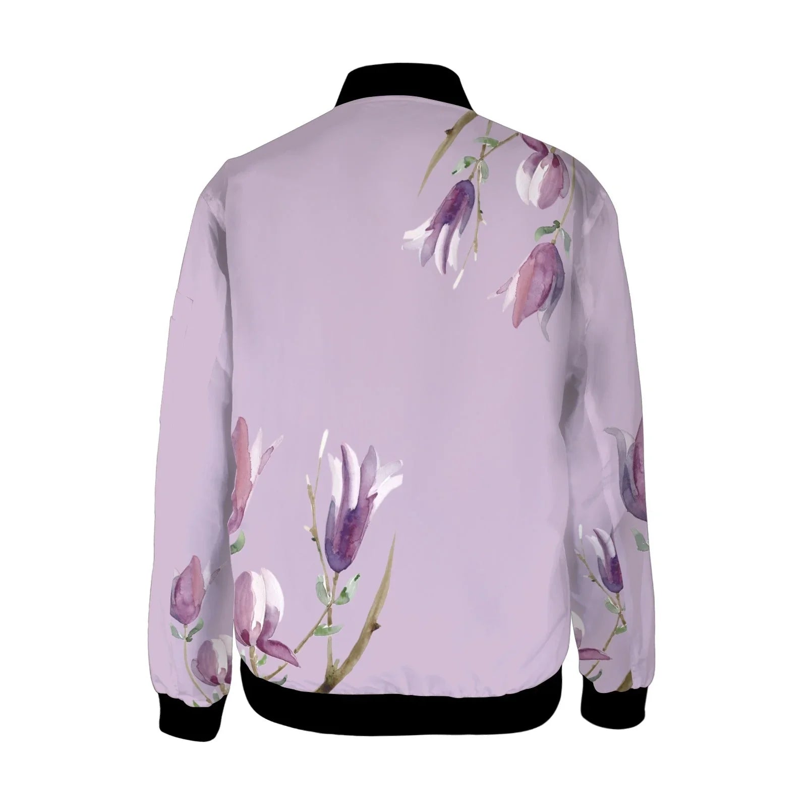 Magnolia Lavender Tall Ladies Bomber Jacket - Lana Art Sweden