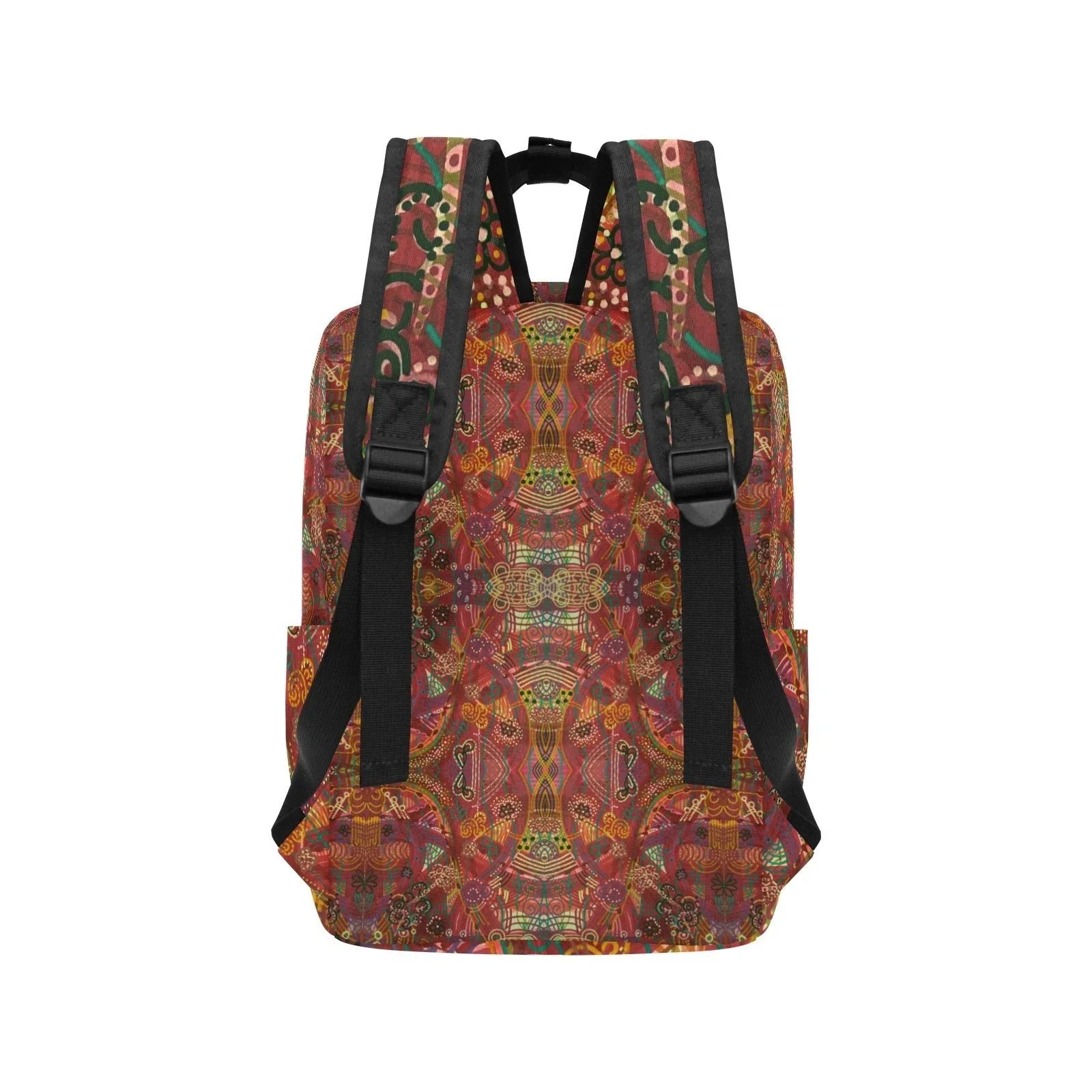 Purple Swirls Red Twin Handle Backpac - Lana Art Sweden