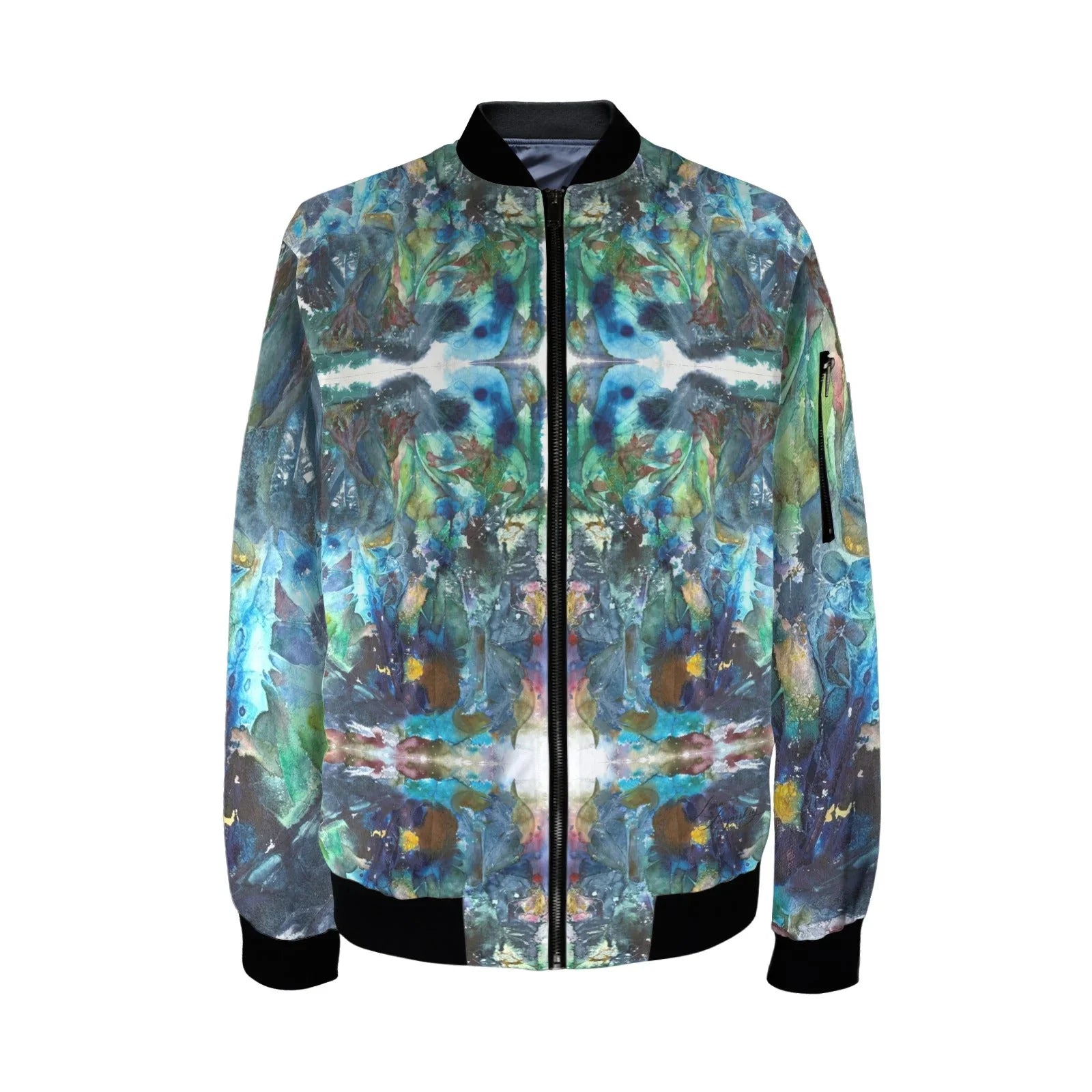 Rapsody of Spring 2 Tall Ladies Bomber Jacket - Lana Art Sweden