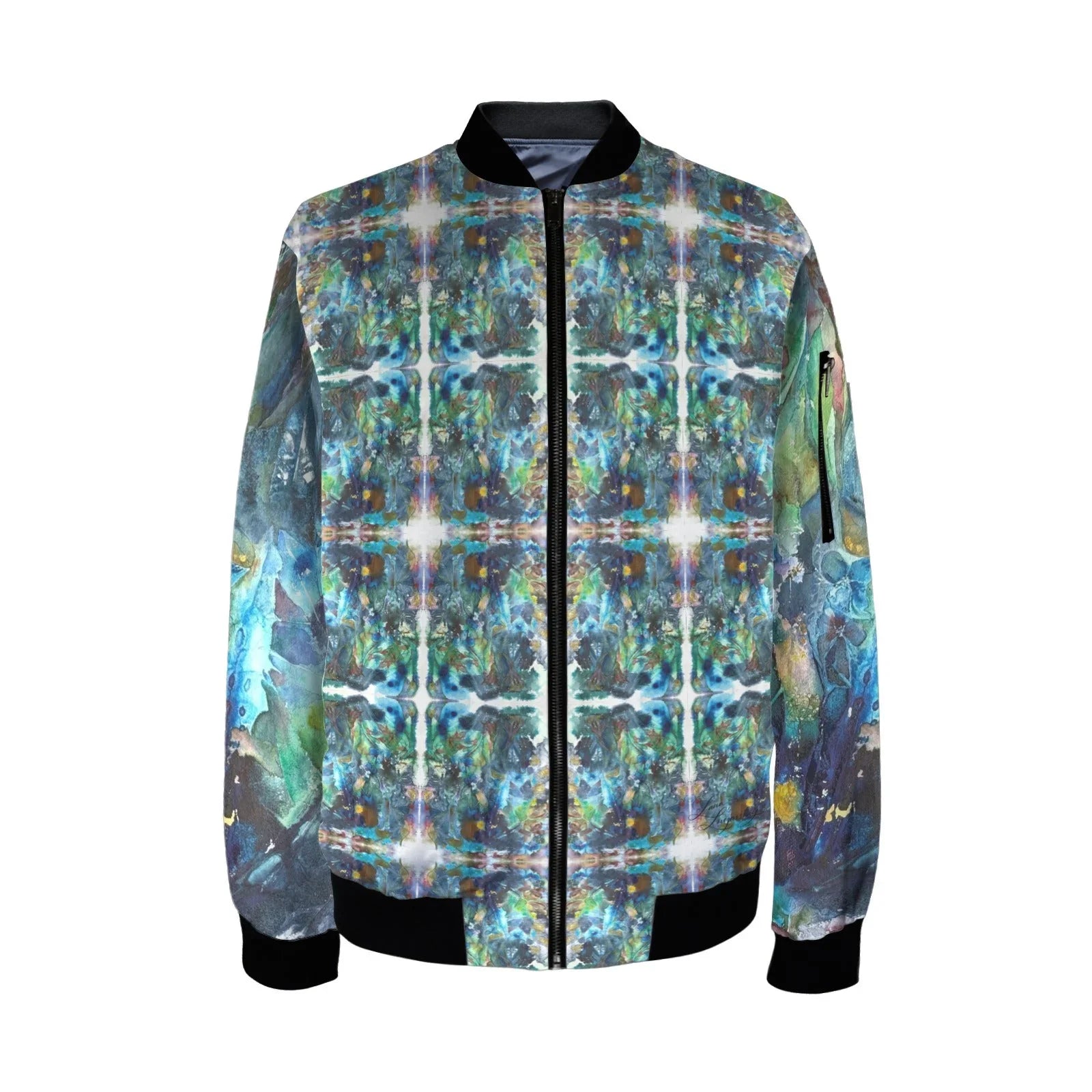 Rapsody of Spring 3 Tall Ladies Bomber Jacket - Lana Art Sweden