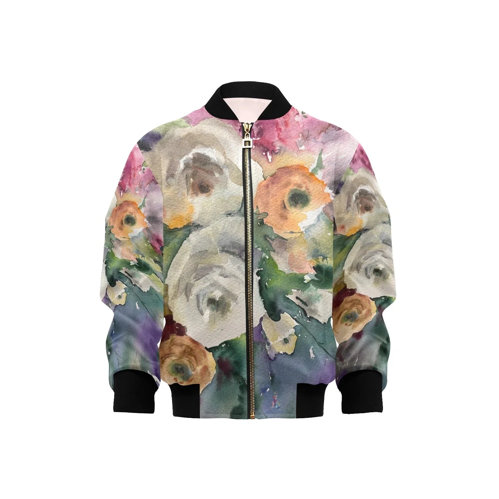 Roses for You! Kids' Bomber Jacket with Pockets (Model H40) - Lana Art Sweden