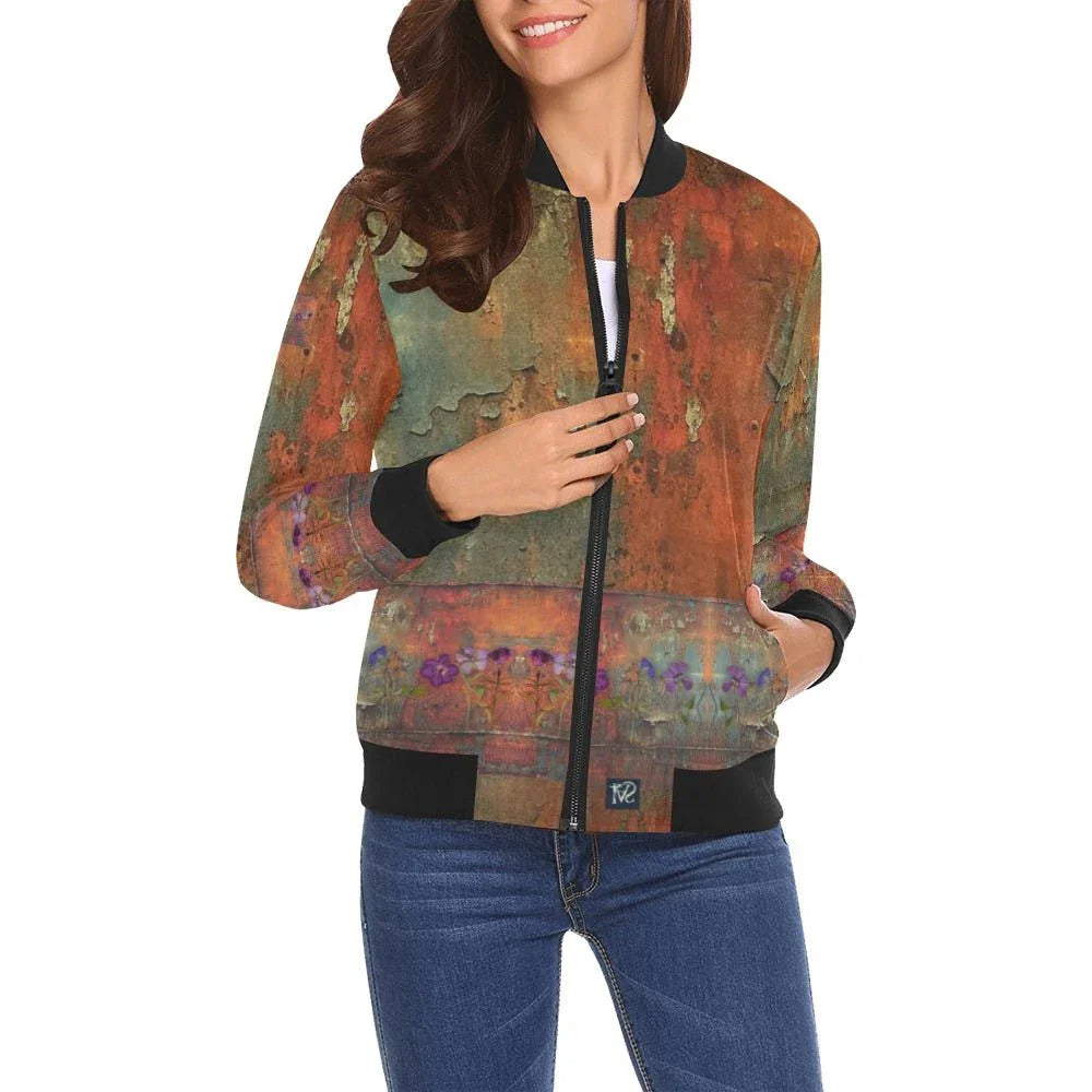 Rusty Life Bomber Jacket for Women - Lana Art Sweden