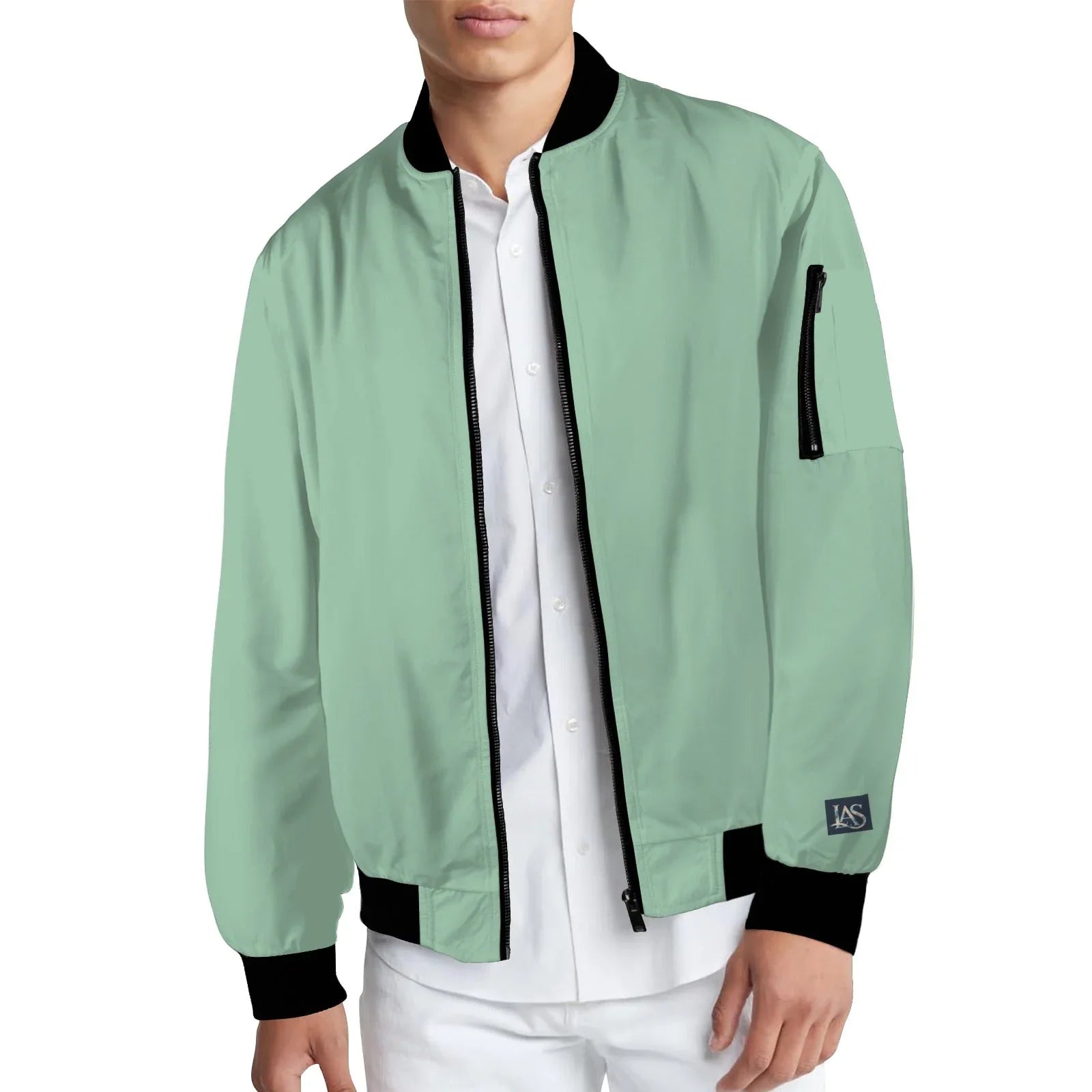 Sage Light Men's Bomber Jacket - Lana Art Sweden