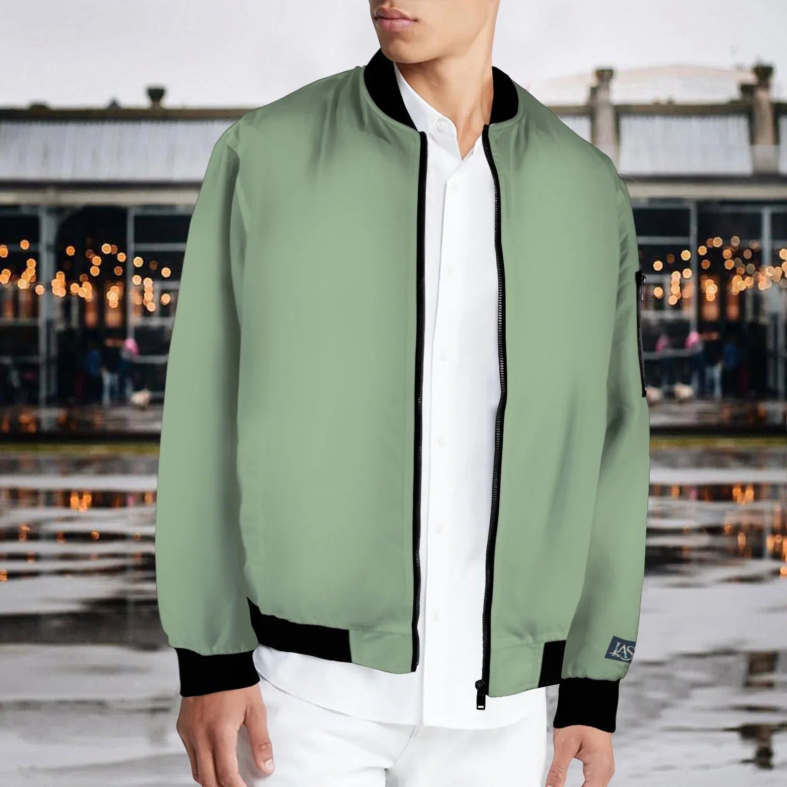 Sage Spring Men's Bomber Jacket - Lana Art Sweden