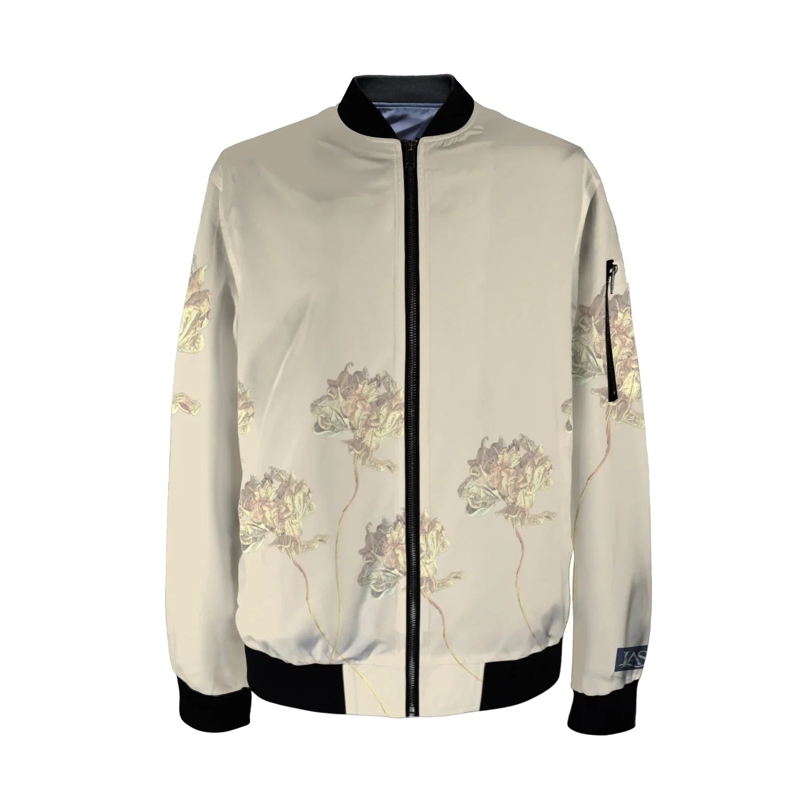 Single Tulip Wheat Tall Ladies Bomber Jacket - Lana Art Sweden