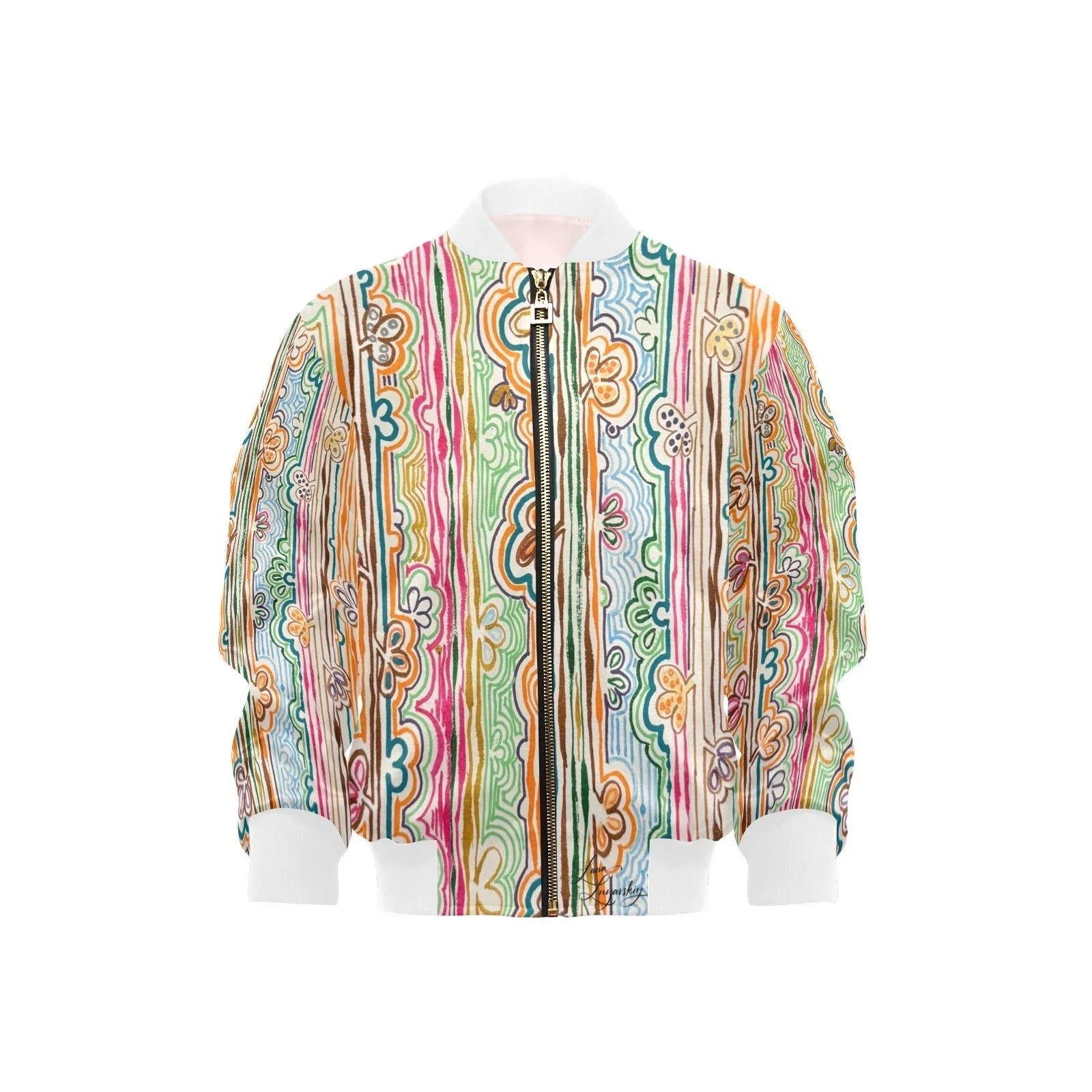 Spring Fever Kids' lined My City Bomber Jacket with Pockets - Lana Art Sweden