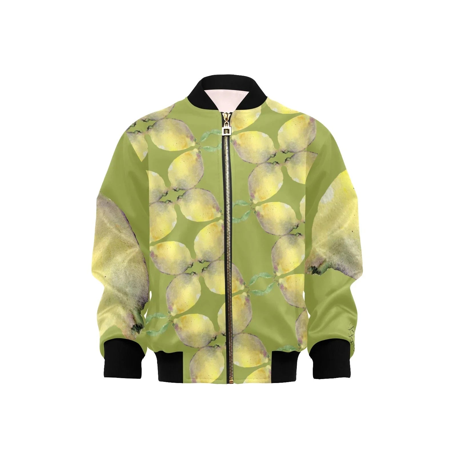 Strictly Lemon Kids' Bomber Jacket with Pockets (Model H40) - Lana Art Sweden