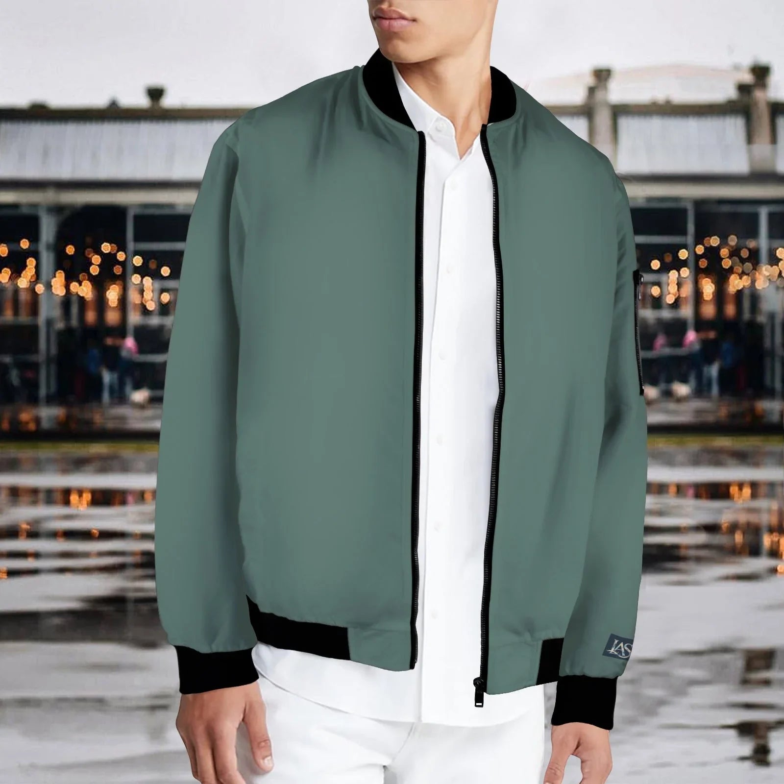 Teal Profound Men's Bomber Jacket - Lana Art Sweden