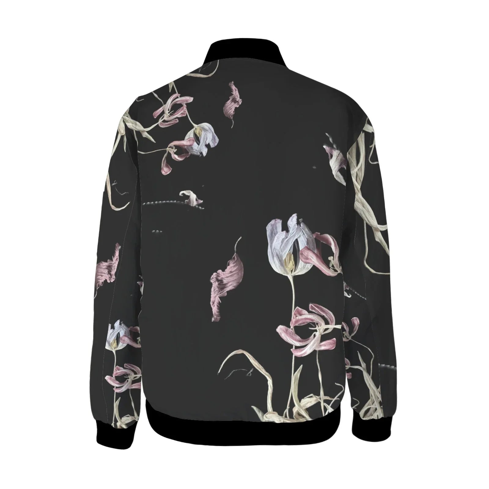 Three Tulips Drama Tall Ladies Bomber Jacket - Lana Art Sweden