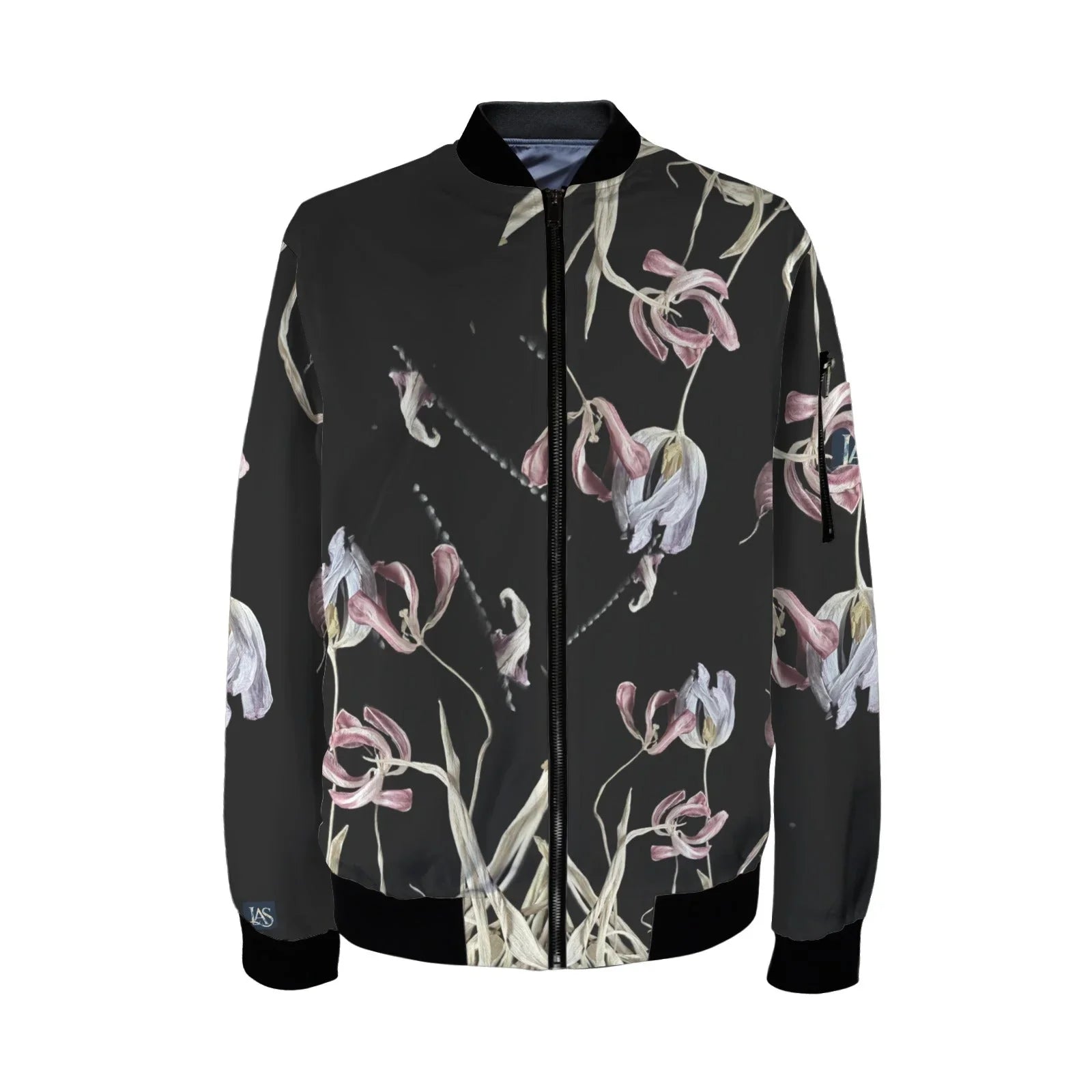 Three Tulips Drama Tall Ladies Bomber Jacket - Lana Art Sweden