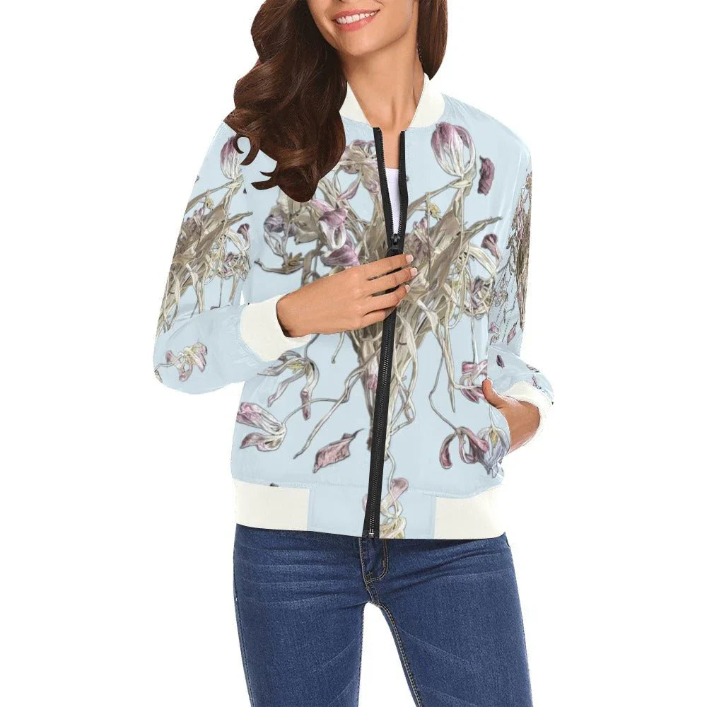 Tulip Drama Celestial Bomber Jacket for Women - Lana Art Sweden