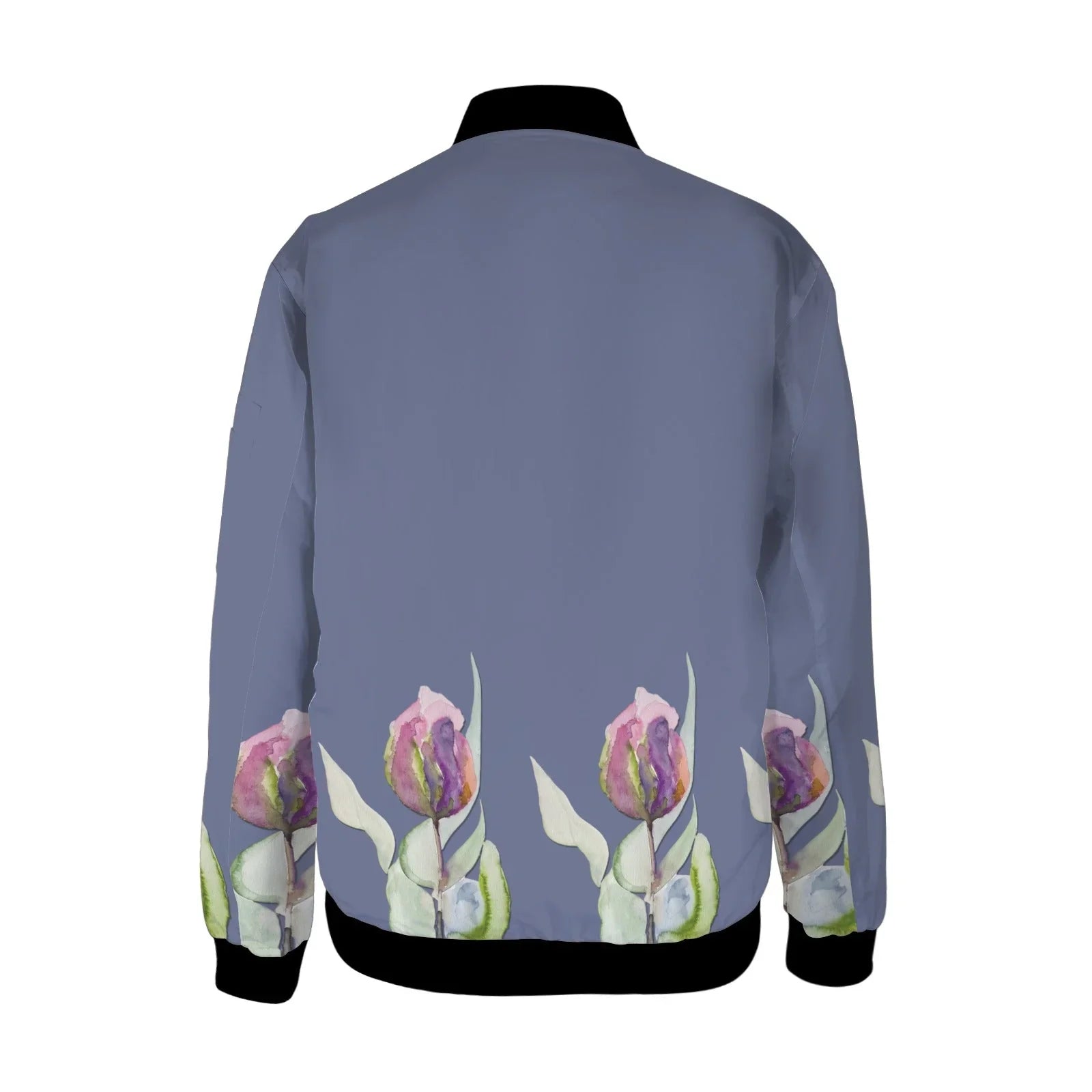 Tulips Future Dusk Tall Ladies Bomber Jacket - Lana Art Sweden