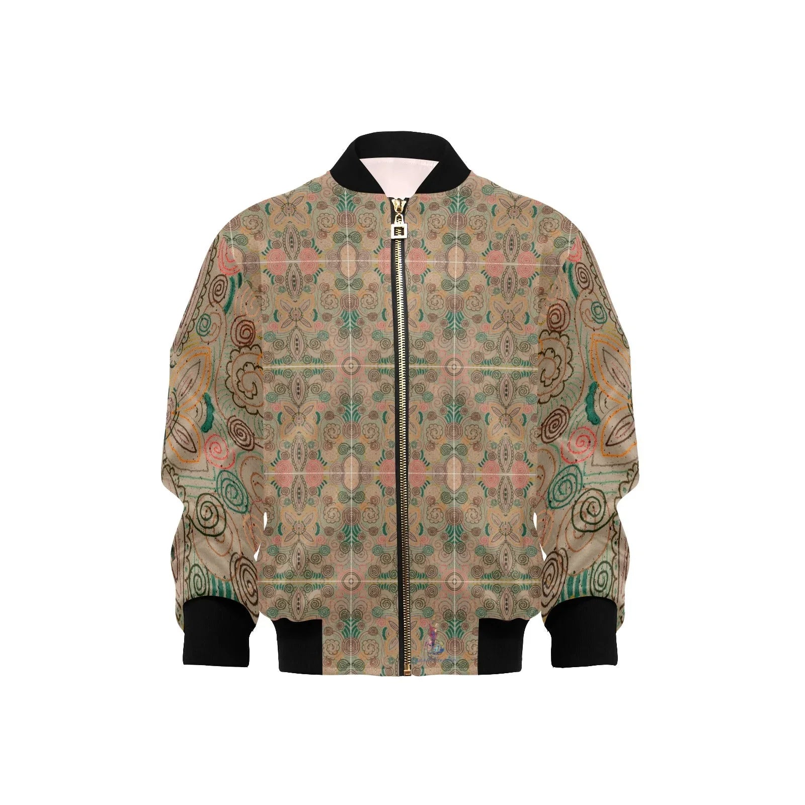 Venetian Blossom 2 Kids' Bomber Jacket with Pockets (Model H40) - Lana Art Sweden