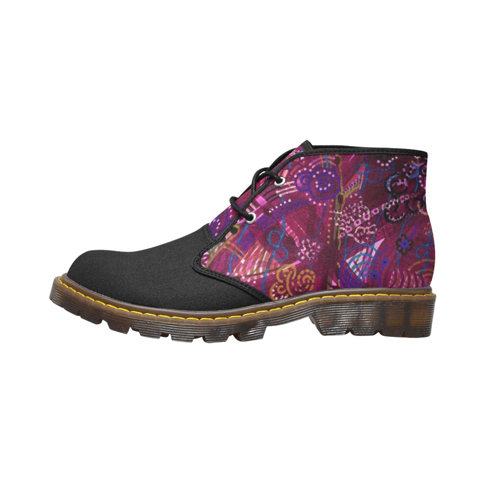 PurpleRain Men's Canvas Mid-Top Boots