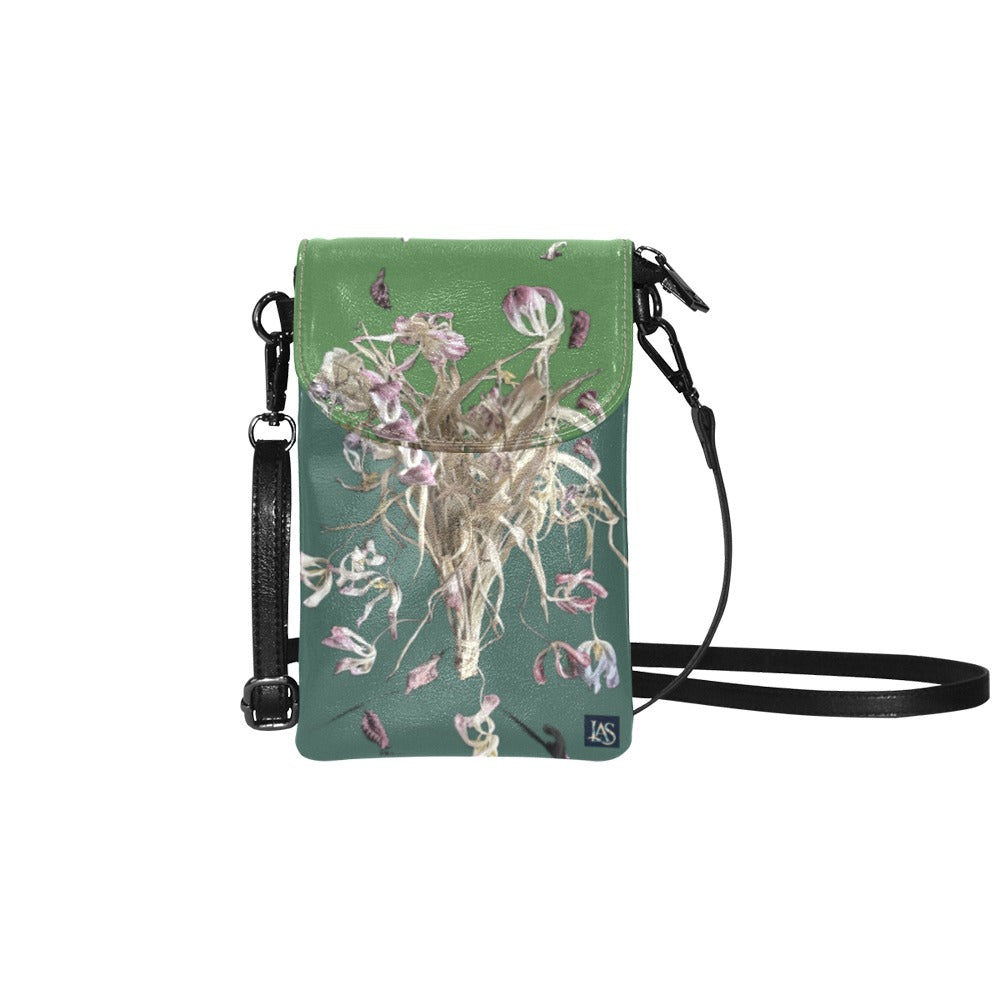 Tulip Ocean Green Small Cell Phone Purse